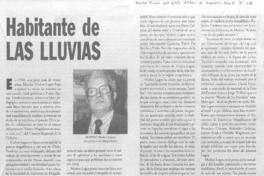 Habitante de las lluvias Habitante de las lluvias