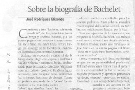 Sobre la biografía de Bachelet. Sobre la biografía de Bachelet.