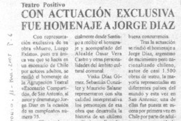 Con actuacion exclusiva fue homenaje a Jorge Diego. Con actuacion exclusiva fue homenaje a Jorge Diego.