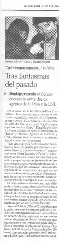 Tras fantasmas del pasado