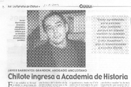 Chilote ingresa a academia de Historia Chilote ingresa a academia de Historia