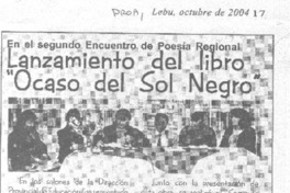 Lanzamiento del libro "Ocaso del sol negro". Lanzamiento del libro "Ocaso del sol negro".