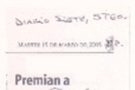 Premian a Carlos Franz Premian a Carlos Franz