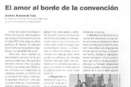 El Amor al borde de la convención. El Amor al borde de la convención.