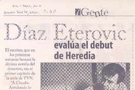 Diaz Eterovic evalúa el debut de Heredia Diaz Eterovic evalúa el debut de Heredia