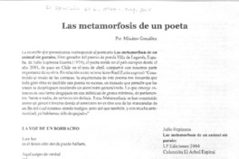 Las metamorfosis de un poeta Las metamorfosis de un poeta