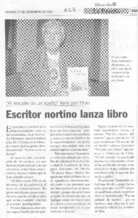 Escritor nortino lanza libro