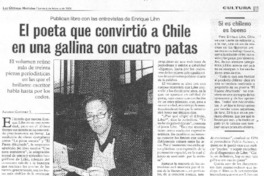 El poeta que convirtió a Chile en una gallina de cuatro patas El poeta que convirtió a Chile en una gallina de cuatro patas