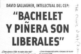 Bachelet y Piñera son liberales [entrevista]