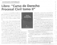 "Curso de derecho procesal civil tomo II"