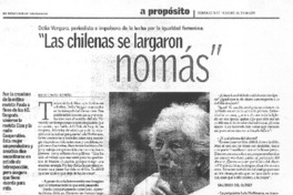 "Las chilenas se largaron nomás" [entrevista]