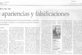 De apariencias y falsificaciones. De apariencias y falsificaciones.