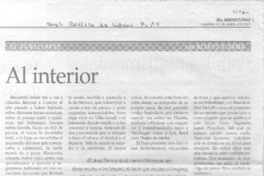 Al interior. Al interior.