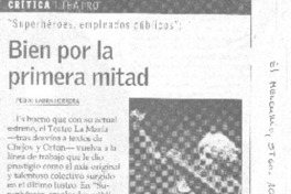 Bien por la primera mitad Bien por la primera mitad