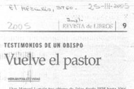 Vuelve el pastor. Vuelve el pastor.