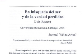 EnBúsqueda del ser y de la verdad perdidos.