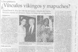 ¿Vínculos vikingos y mapuches? ¿Vínculos vikingos y mapuches?