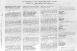 Neruda, poeta de la Frontera.