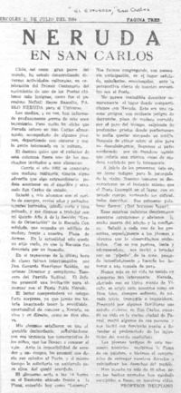 Neruda en San Carlos