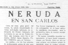 Neruda en San Carlos