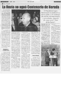 La Lluvia no aguó Centenario de Neruda.