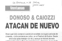 Donoso & Caiozzi atacan de nuevo.