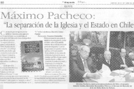 La Separación de la iglesia y el Estado en Chile La Separación de la iglesia y el Estado en Chile