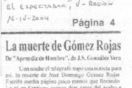 La Muerte de Gómez Rojas. La Muerte de Gómez Rojas.
