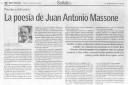 La Poesía de Juan Antonio Massone. La Poesía de Juan Antonio Massone.