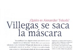 Villegas se saca la máscara [entrevista]