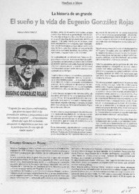 El Sueño y la vida de Eugenio González Rojas.