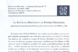 La república masculina y la promesa igualitaria