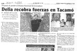 Delia recobra fuerzas en Tacamó Delia recobra fuerzas en Tacamó