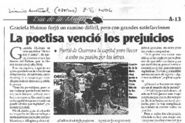 La poetisa venció los prejuicios La poetisa venció los prejuicios