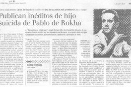 Publican inéditos de hijo suicida de Pablo de Rokha Publican inéditos de hijo suicida de Pablo de Rokha