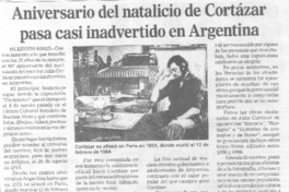 Aniversario del natalicio de Cortázar pasa casi inadvertido en Argentina Aniversario del natalicio de Cortázar pasa casi inadvertido en Argentina