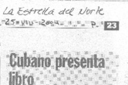 Cubano presenta libro Cubano presenta libro