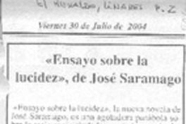 Ensayo sobre la lucidez, de José Saramago Ensayo sobre la lucidez, de José Saramago