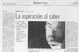 La aspiración al saber [entrevista]