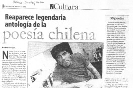 Reaparece legendaria antología de la poesía chilena Reaparece legendaria antología de la poesía chilena