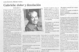 Gabriela: dolor y desolación Gabriela: dolor y desolación