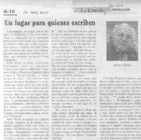 Un Lugar pra quienes escriben Un Lugar pra quienes escriben