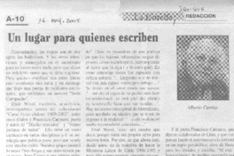 Un Lugar pra quienes escriben Un Lugar pra quienes escriben