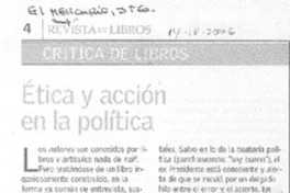 Ética y acción en la política Ética y acción en la política