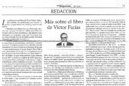 Más sobre el libro de Víctor Farías Más sobre el libro de Víctor Farías
