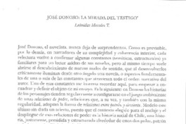 José Donoso: la mirada del testigo
