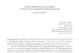 Pablo Neruda en la guerra y exilio de los poetas republicanos Pablo Neruda en la guerra y exilio de los poetas republicanos