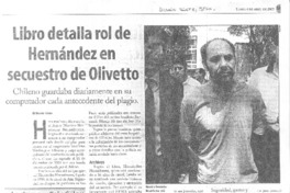 Libro detalla rol de Hernández en secuestro de Olivetto Libro detalla rol de Hernández en secuestro de Olivetto