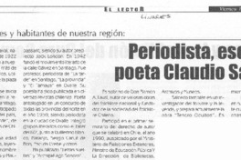 Periodista, escritor y poeta Claudio Salcedo Periodista, escritor y poeta Claudio Salcedo