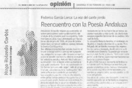 Reencuentro con la poesía andaluza Reencuentro con la poesía andaluza